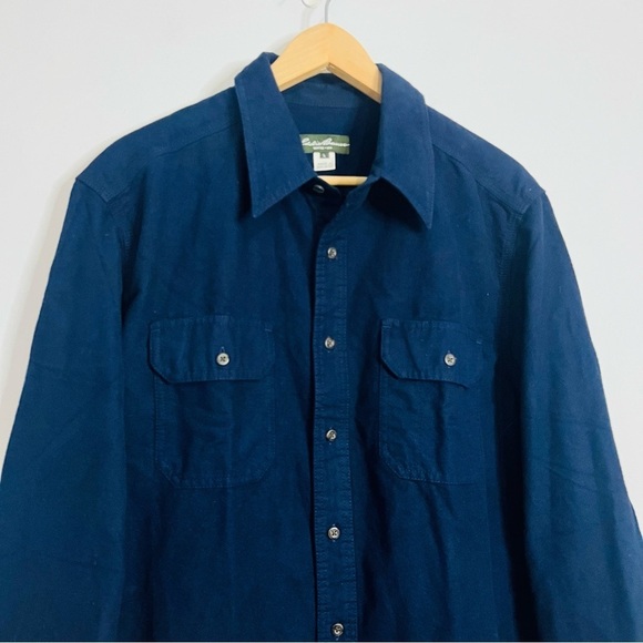 Eddie Bauer Soft Brushed Cotton Chore Shirt - Picture 3 of 7